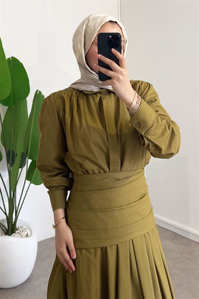 Detay Etekli Takım - Olive