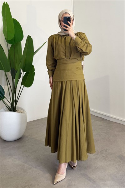 Detay Etekli Takım - Olive