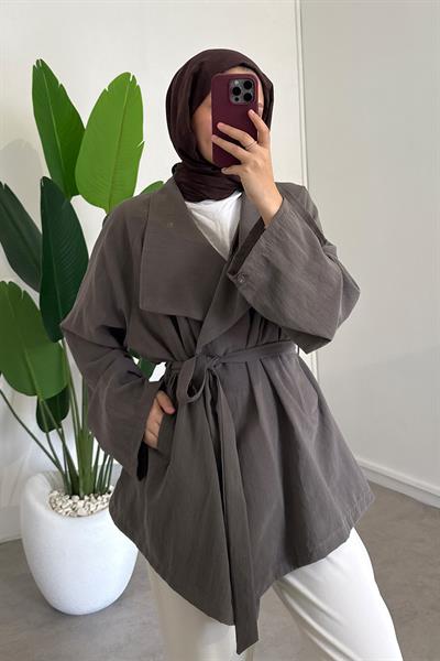 Düğme Detaylı Tunik - Vizon