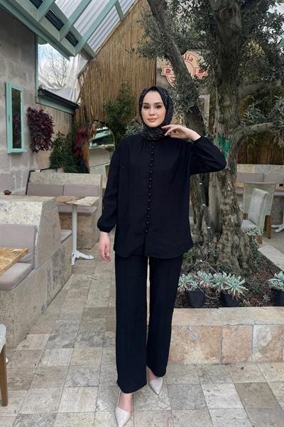 Dügmeli Takım 9-15807 - SİYAH