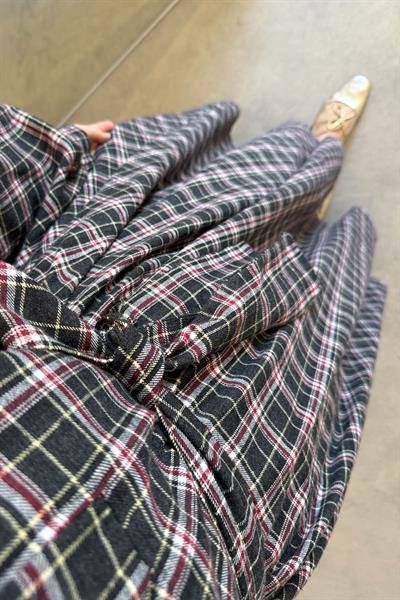 Ekose Elbise - Antrast