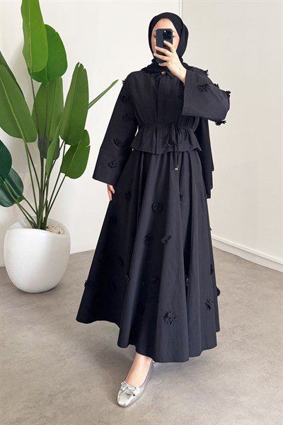 Flowers Etek Takım  - Siyah