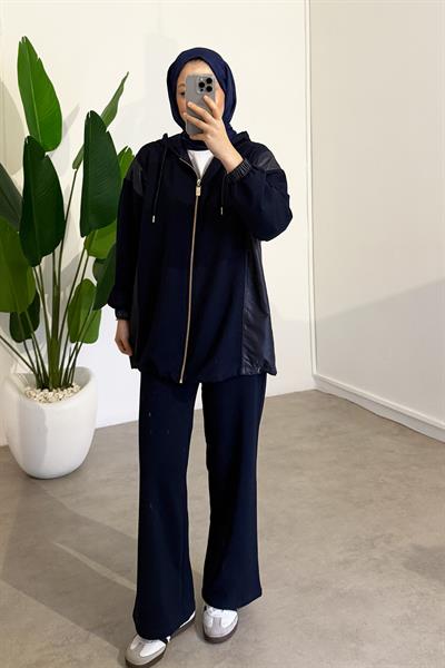 Garni Detaylı Takım - Lacivert