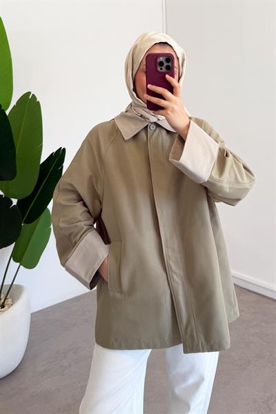 Garnili Ceket - Haki Yeşil