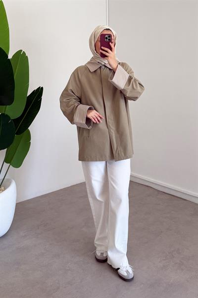 Garnili Ceket - Haki Yeşil