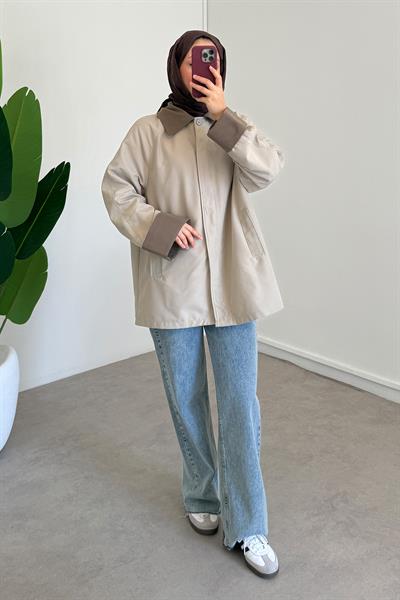 Garnili Ceket - Taş