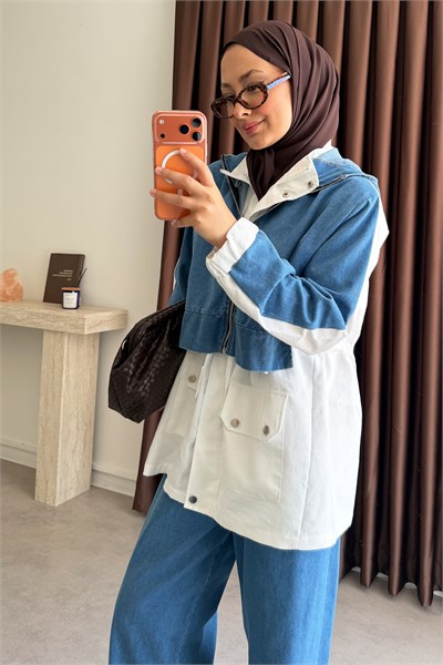 Garnili Denim Takım - Açık Kot