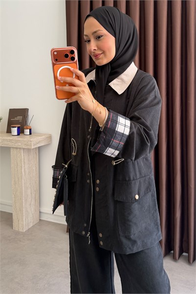 Garnili Modal Takım - Siyah