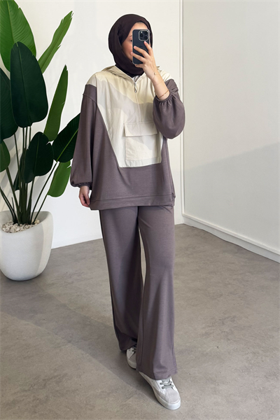 Garnili Oyşo Takım - Bej