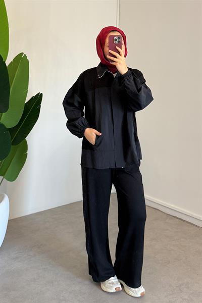 Garnili Takım - Siyah