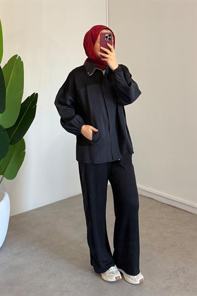 Garnili Takım - Siyah