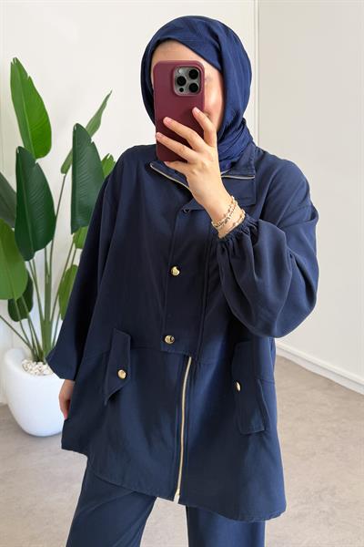 Gold Düğmeli Takım - Lacivert