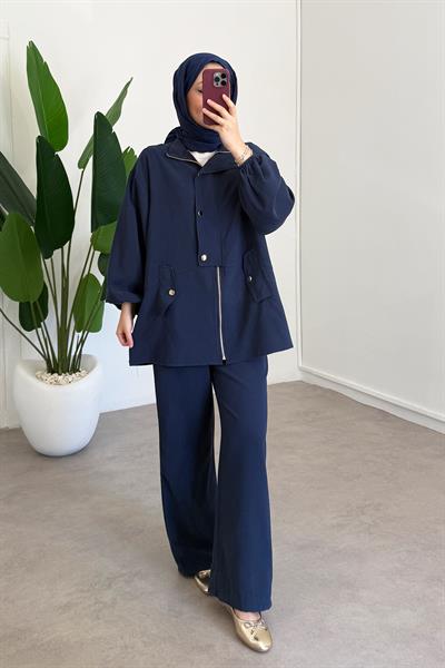 Gold Düğmeli Takım - Lacivert