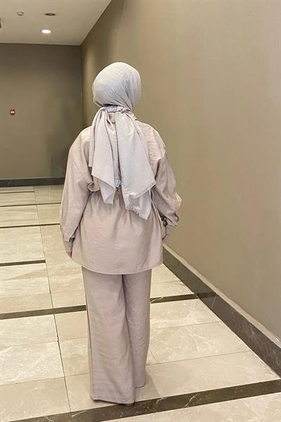 GÖMLEK BİYELİ TAKIM 9-15809 - BEJ