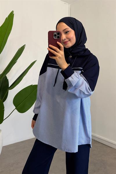 Gömlek Detay Takım - Lacivert