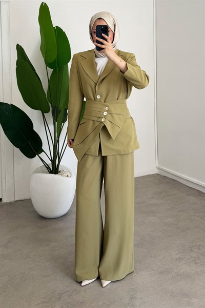 Kemer Detaylı Takım  - Olive