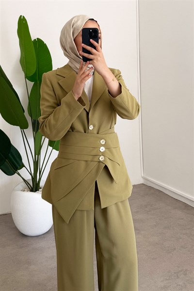 Kemer Detaylı Takım  - Olive
