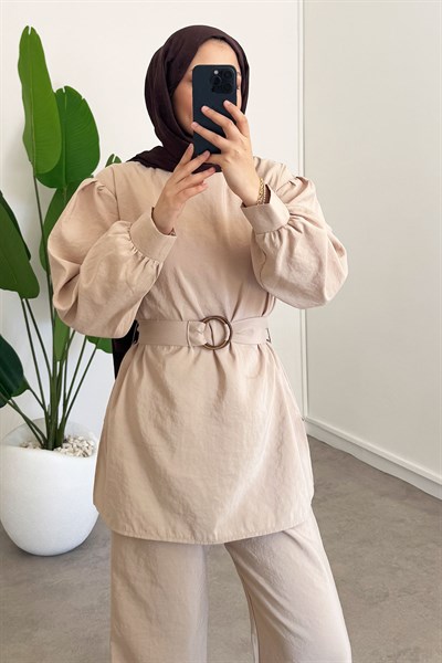 KEMERLİ MODAL TAKIM - Bej