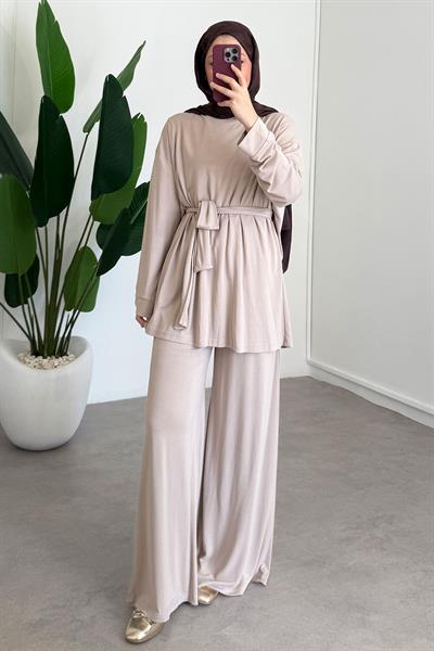 Kemerli Oyşo Takım - Bej