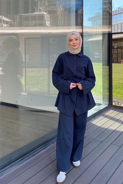 Keten Çift Dügme Takım - Lacivert