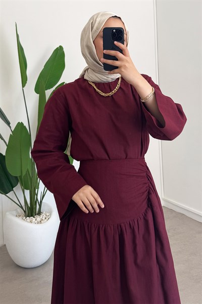 Keten Etekli Takım - Bordo