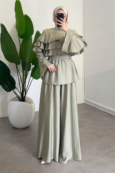 Keten Vual Takım - Olive