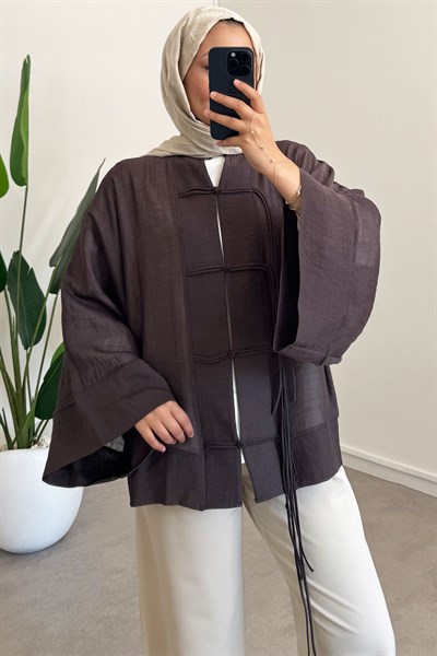 Kimono Ceket - Kahverengi