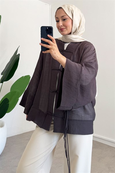 Kimono Ceket - Kahverengi