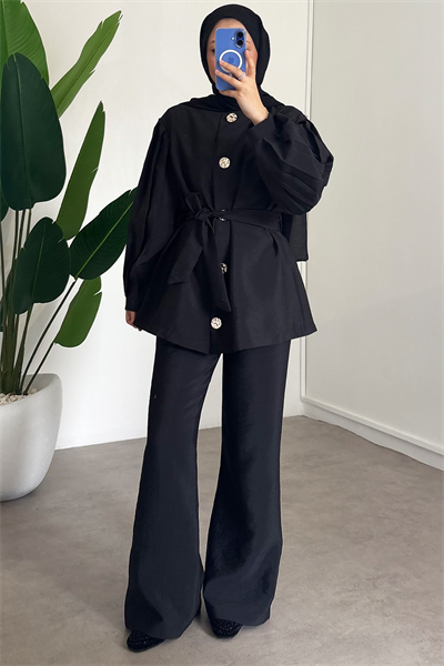 Kolu Piliseli Takım - Siyah