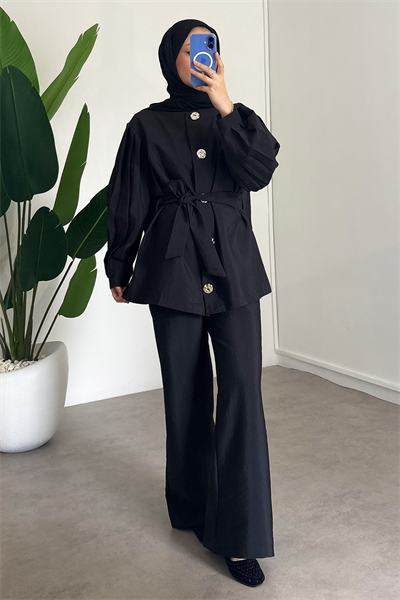 Kolu Piliseli Takım - Siyah