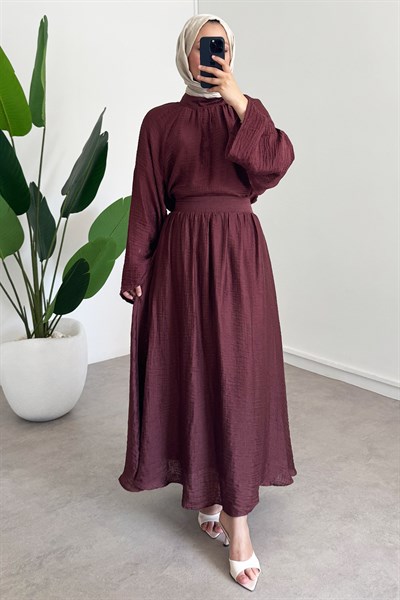 Lena Etekli Takım - Bordo