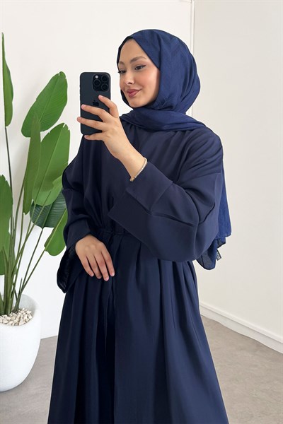 Modal Elbise Takım - Lacivert