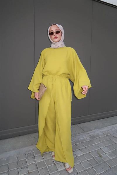 MÜSLİN PANTOLONLU TAKIM 9-51881 - OLİVE