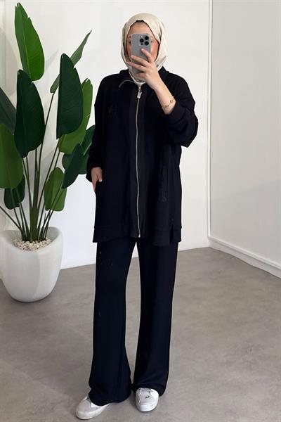 Nakış Detaylı Takım - Siyah