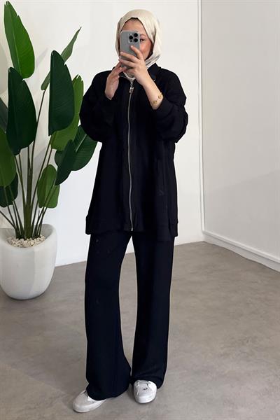 Nakış Detaylı Takım - Siyah