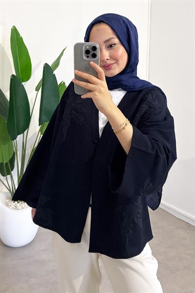 Nakışlı Ceket - Lacivert