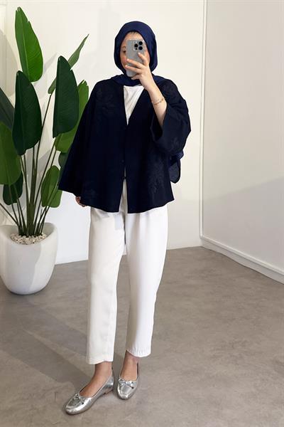 Nakışlı Ceket - Lacivert