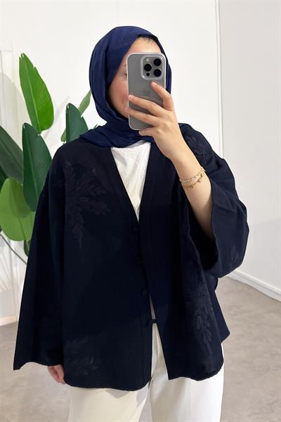 Nakışlı Ceket - Lacivert