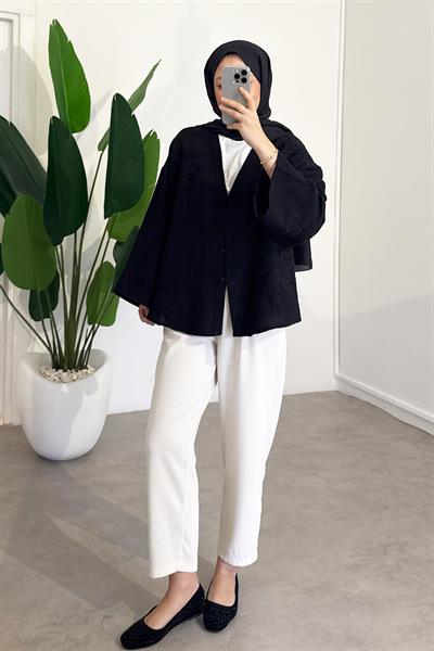 Nakışlı Ceket - Siyah