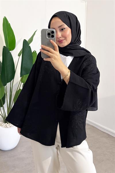 Nakışlı Ceket - Siyah