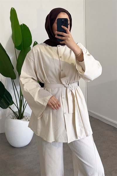 Naturel Keten Takım - Bej