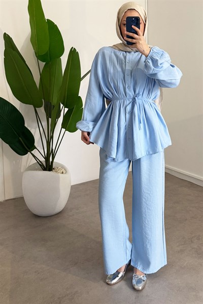 Nervürlü Takım - Mavi