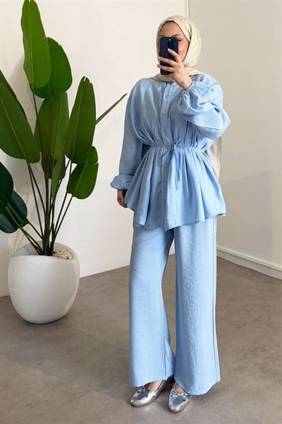 Nervürlü Takım - Mavi