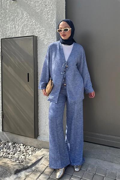 ÖNDEN BAGLAMALI KETEN TAKIM 9-51850 - LACİVERT