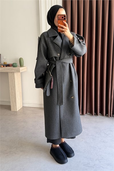 Oversize Kaşe Kaban - Antrast