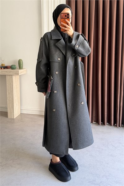 Oversize Kaşe Kaban - Antrast