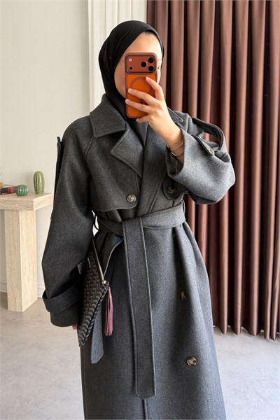 Oversize Kaşe Kaban - Antrast
