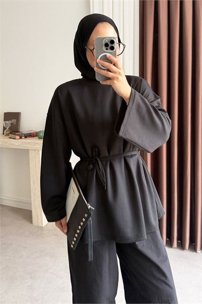 Oversize  Oysh Tunik - Siyah