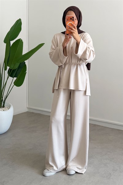 Oversize Oyşo Takım - Bej