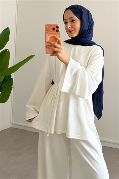 Oversize Oyşo Takım - Beyaz